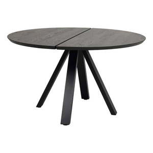 Čierny okrúhly jedálenský stôl s doskou z dubového dreva ø 130 cm Carradale – Rowico vyobraziť