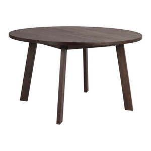 Tmavohnedý okrúhly rozkladací jedálenský stôl v dekore duba ø 130 cm Glenside – Rowico vyobraziť
