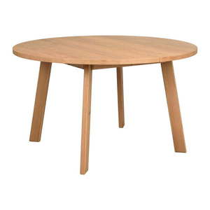 Okrúhly rozkladací jedálenský stôl v dekore duba v prírodnej farbe ø 130 cm Glenside – Rowico vyobraziť
