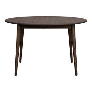 Tmavohnedý okrúhly rozkladací jedálenský stôl z dubového dreva ø 120 cm Tyler – Rowico vyobraziť