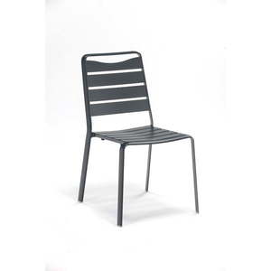 Antracitové kovové záhradné stoličky v súprave 4 ks Spring – Ezeis vyobraziť
