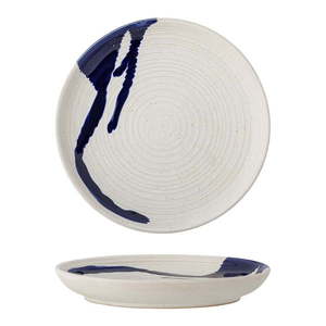 Bielo-modrý tanier z kameniny ø 27 cm Okayama – Bloomingville vyobraziť