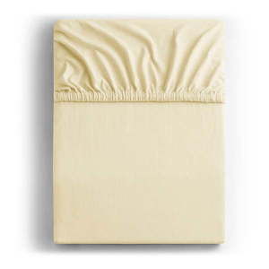 Krémová elastická bavlnená plachta DecoKing Amber Collection, 100/120 x 200 cm vyobraziť