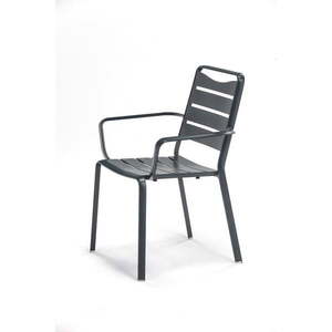 Antracitové kovové záhradné stoličky v súprave 4 ks Spring – Ezeis vyobraziť