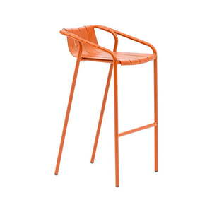 Oranžové kovové záhradné barové stoličky v súprave 2 ks Fleole – Ezeis vyobraziť