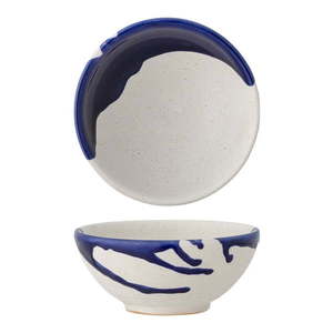 Bielo-modrá miska z kameniny 400 ml Okayama – Bloomingville vyobraziť