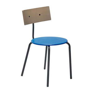 Jedálenská stolička v modrej a prírodnej farbe v súprave 4 ks Koi – Hübsch vyobraziť