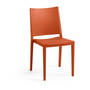 Oranžová plastová záhradná stolička Mosk – Rojaplast vyobraziť