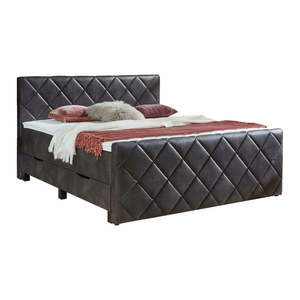 Čierna boxspring posteľ s úložným priestorom 180x200 cm Chester – Rojaplast vyobraziť