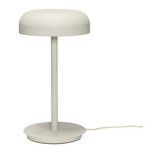 Krémová LED stmievateľná stolová lampa (výška 37 cm) Velo – Hübsch vyobraziť