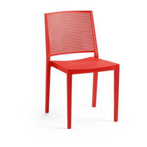 Červená plastová záhradná stolička Grid – Rojaplast vyobraziť