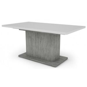 Jedálenský stôl Paulo 160x90 cm, biely/beton, rozkladací% vyobraziť