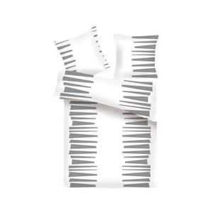 Obliečky Porto 140x220 cm, šedo-biele% vyobraziť