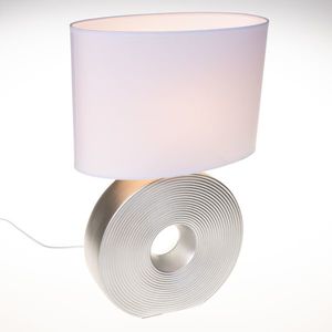 Landelijke tafellamp wit met staal - Ollo vyobraziť