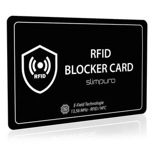 Slimpuro RFID blokovacia karta s rušivým signálom, NFC, ultratenká, formát platobnej karty vyobraziť