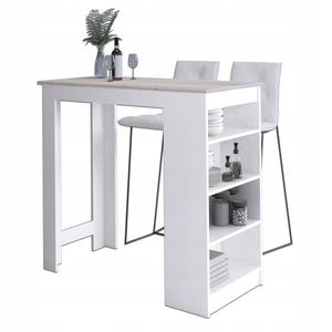 Barový stůl HIKER 115 cm bílý/dub sonoma vyobraziť