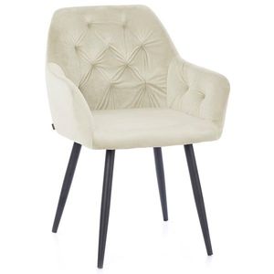 Dizajnová stolička Argento krémová vyobraziť
