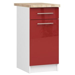 Kuchyňská skříňka Olivie S 40 cm 1D 1S bílo-červená vyobraziť