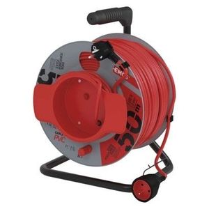 Prodlužovací kabel na bubnu s pohyblivým středem s 1 zásuvkou 1, 5 mm² DULU 50 m červený vyobraziť