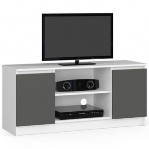 TV stolík Tonon 120 cm biely/grafitový sivý vyobraziť
