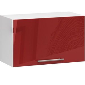 Závěsná kuchyňská skříňka Olivie W 60 cm bílá/červená lesklá vyobraziť