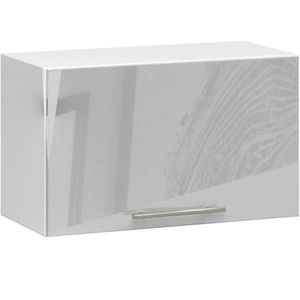 Závěsná kuchyňská skříňka Olivie W 60 cm bílá/metalický lesk vyobraziť