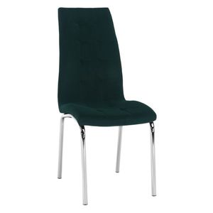 KONDELA Jedálenská stolička, smaragdová Velvet látka/chróm, GERDA NEW vyobraziť