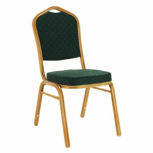KONDELA Stohovateľná stolička, zelená/zlatý náter, ZINA 3 NEW vyobraziť
