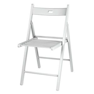 Drevená sklopná stolička Buche, biela vyobraziť