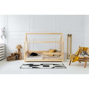 Domčeková detská posteľ z borovicového dreva v prírodnej farbe 90x190 cm Mila MBW – Adeko vyobraziť