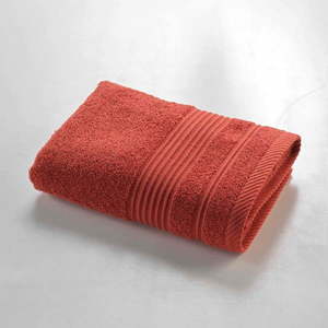 Froté bavlnený uterák v tehlovej farbe 50x90 cm Tendresse – douceur d'intérieur vyobraziť