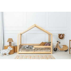 Domčeková detská posteľ z borovicového dreva v prírodnej farbe 80x140 cm Mila RMW – Adeko vyobraziť