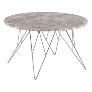 Sivý mramorový okrúhly konferenčný stolík ø 80 cm Prunus – Actona vyobraziť