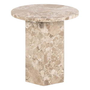 Mramorový okrúhly odkladací stolík ø 50 cm Naxos – Actona vyobraziť
