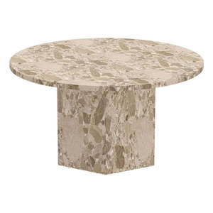Svetlohnedý mramorový okrúhly konferenčný stolík ø 80 cm Naxos – Actona vyobraziť