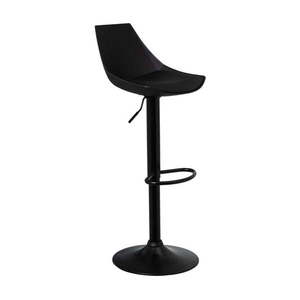 Čierne barové stoličky s nastaviteľnou výškou z imitácie kože v súprave 2 ks (výška sedadla 56, 5 cm) – Casa Selección vyobraziť