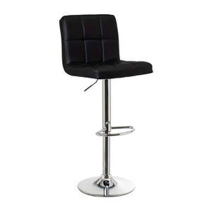 Čierne barové stoličky v súprave s nastaviteľnou výškou 2 ks z imitácie kože (výška sedadla 93 cm) – Casa Selección vyobraziť