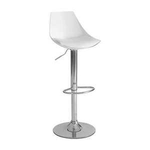 Biele barové stoličky v súprave s nastaviteľnou výškou 2 ks z imitácie kože (výška sedadla 56, 5 cm) – Casa Selección vyobraziť