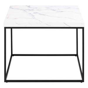 Biely konferenčný stolík s doskou v dekore mramoru 60x60 cm Barossa – Actona vyobraziť