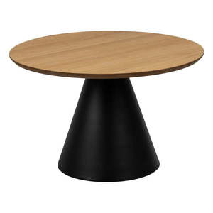 Čierny/v prírodnej farbe okrúhly konferenčný stolík s doskou v dubovom dekore ø 65 cm Soli – Actona vyobraziť