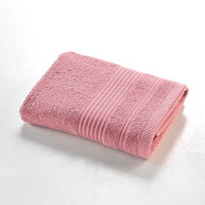 Ružový froté bavlnený uterák 50x90 cm Tendresse – douceur d'intérieur vyobraziť