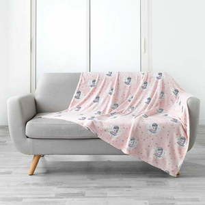 Ružová detská deka z mikroflanelu 125x150 cm Petite Etoile – douceur d'intérieur vyobraziť