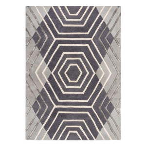 Sivý vlnený koberec Flair Rugs Harlow, 120 x 170 cm vyobraziť