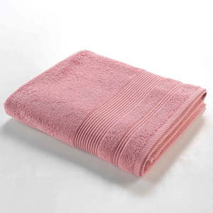 Ružová froté bavlnená osuška 90x150 cm Tendresse – douceur d'intérieur vyobraziť
