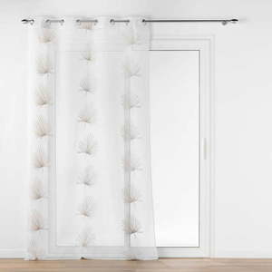 Bielo-béžová voálová záclona 140x280 cm Palmaris – douceur d'intérieur vyobraziť