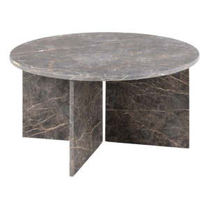 Sivý mramorový okrúhly konferenčný stolík ø 90 cm Vega – Actona vyobraziť