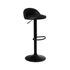 Čierne barové stoličky v súprave s nastaviteľnou výškou 2 ks z imitácie kože (výška sedadla 72 cm) – Casa Selección vyobraziť