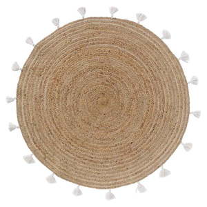 Okrúhly koberec v bielo-prírodnej farbe ø 120 cm Shira – douceur d'intérieur vyobraziť