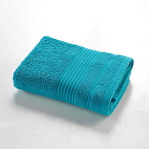 Modrý froté bavlnený uterák 50x90 cm Tendresse – douceur d'intérieur vyobraziť
