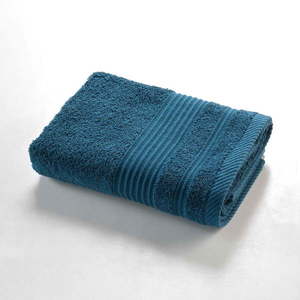 Tmavomodrý froté bavlnený uterák 50x90 cm Tendresse – douceur d'intérieur vyobraziť